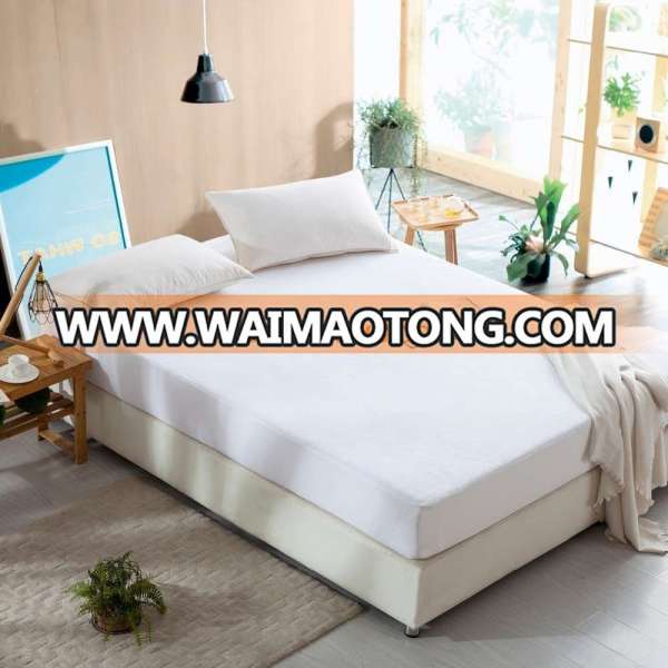 Hypoallergenic Waterproof White Color Bamboo Mattress Protector/Cover